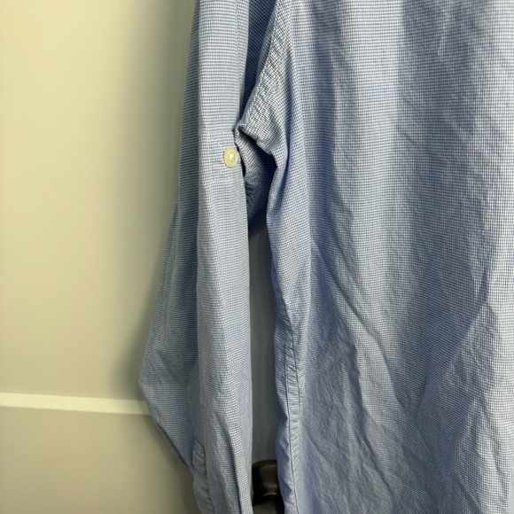 Michael Kors Men’s Blue Checked Button Down Shirt Size Large Great Condition - Picture 5 of 10